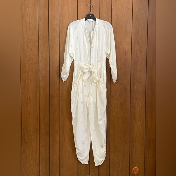 Stella McCartney Metallic Tie-Front Jumpsuit size 38/us size 4 - Picture 3 of 13